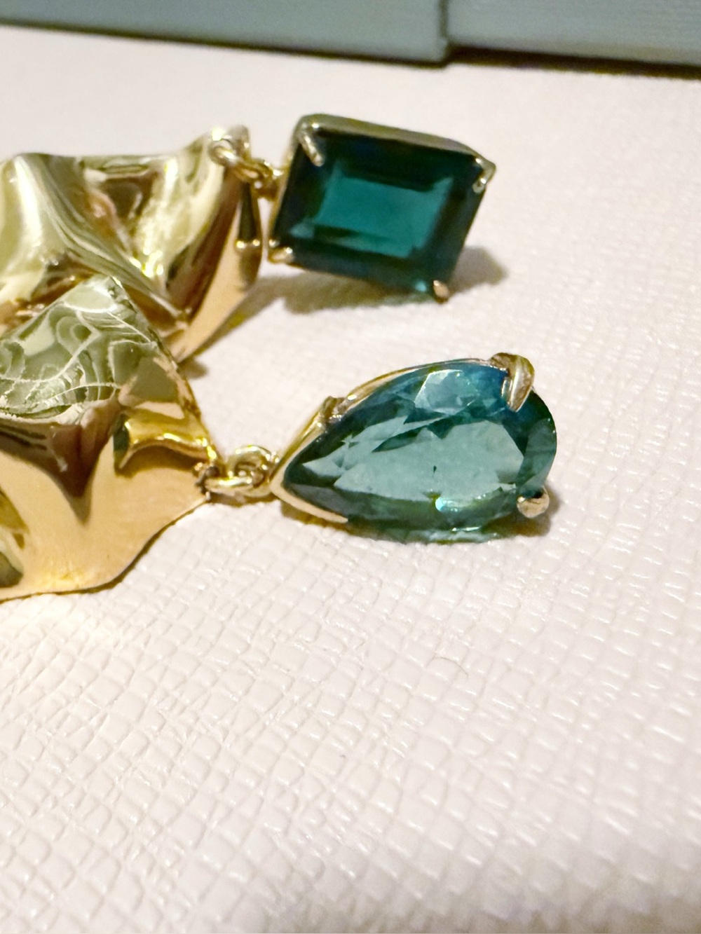 Cornelia Webb 24-Karat Gold-Plated Quartz Asymmetric Pear Drop Earrings - Picture 7 of 9